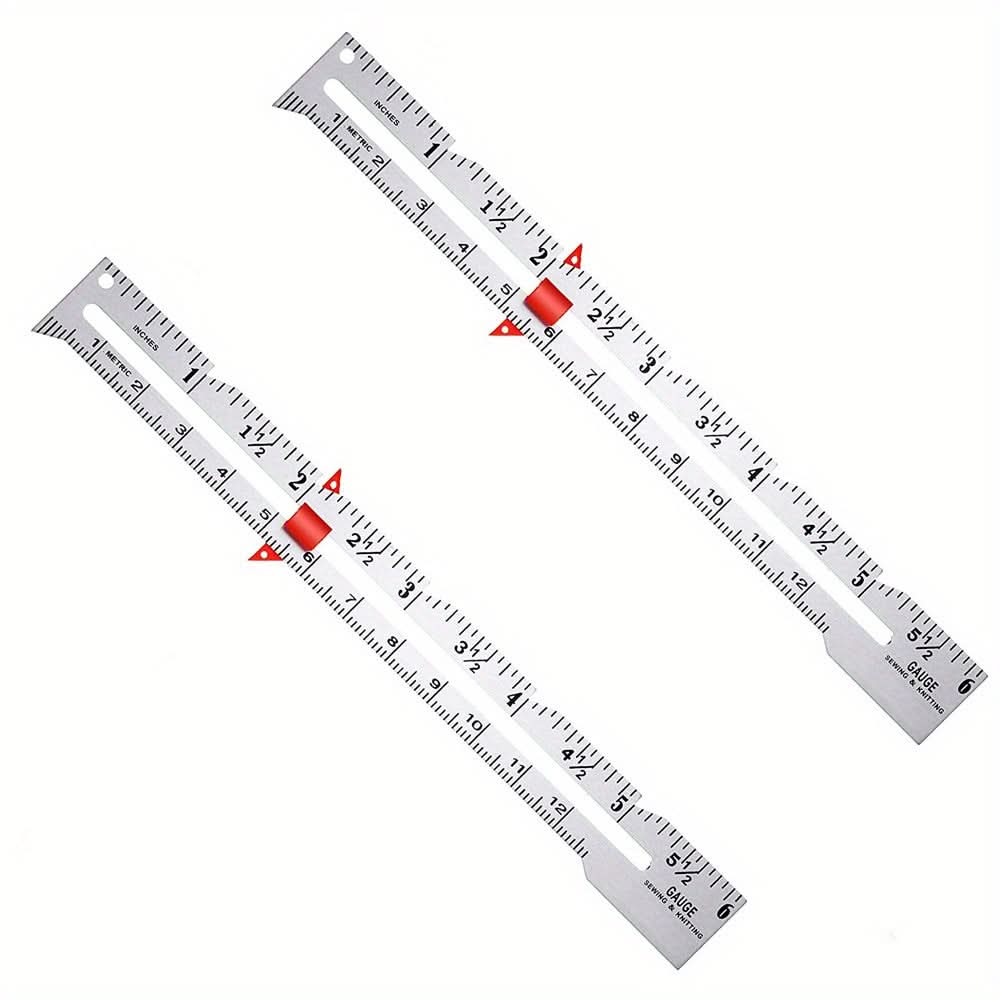 Versatile Metal Sewing Gauge for Precision Measuring
