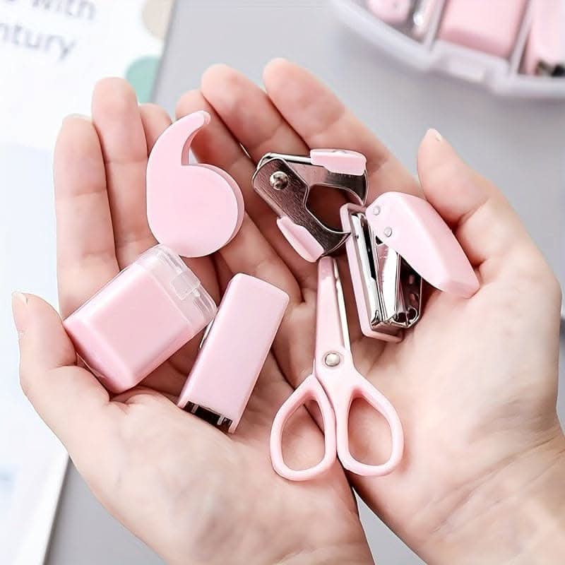 8-Piece Mini Office Supplies Set for Desk