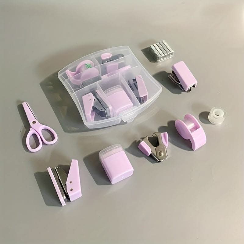 8-Piece Mini Office Supplies Set for Desk