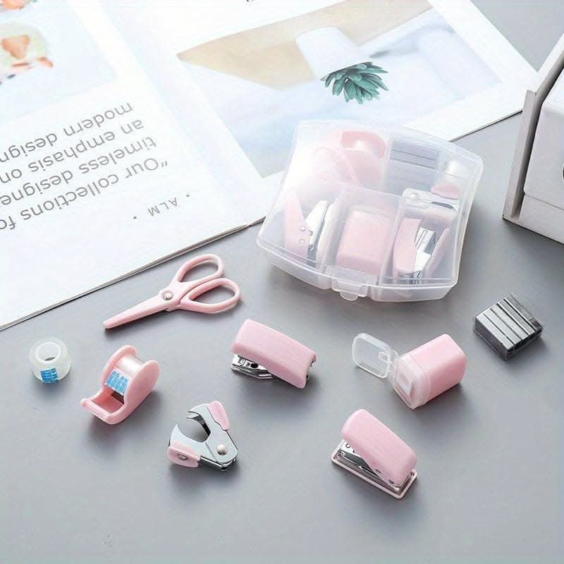 8-Piece Mini Office Supplies Set for Desk