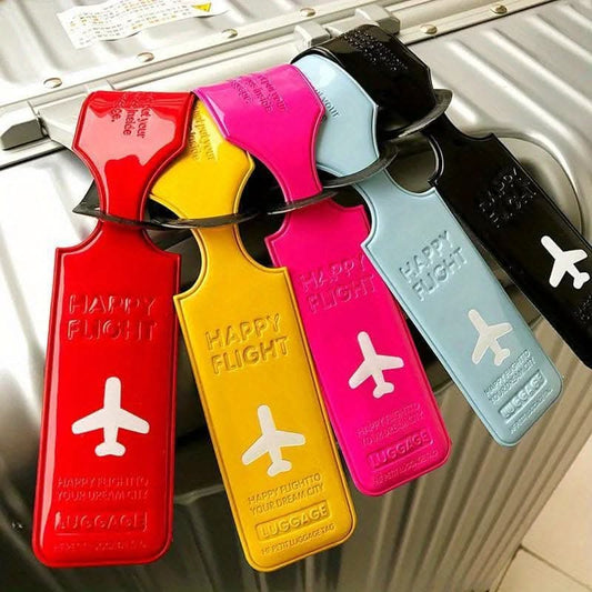 Vibrant PU Leather Luggage Tags – Stylish, Durable & Flexible Travel Organizers