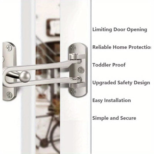 Heavy-Duty Swing Bar Door Lock – Universal Fit Metal Deadbolt Latch