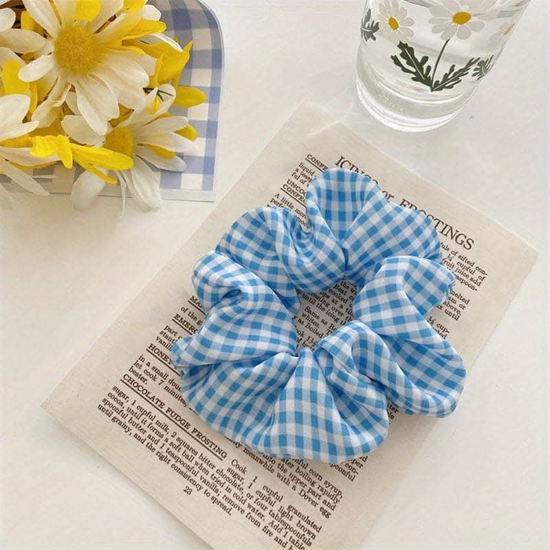 5-Piece Hair Ties Set – Elegant Floral & Polka Dot Designs