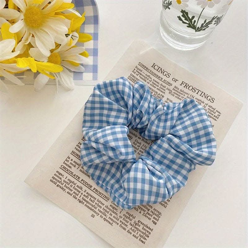 5-Piece Hair Ties Set – Elegant Floral & Polka Dot Designs