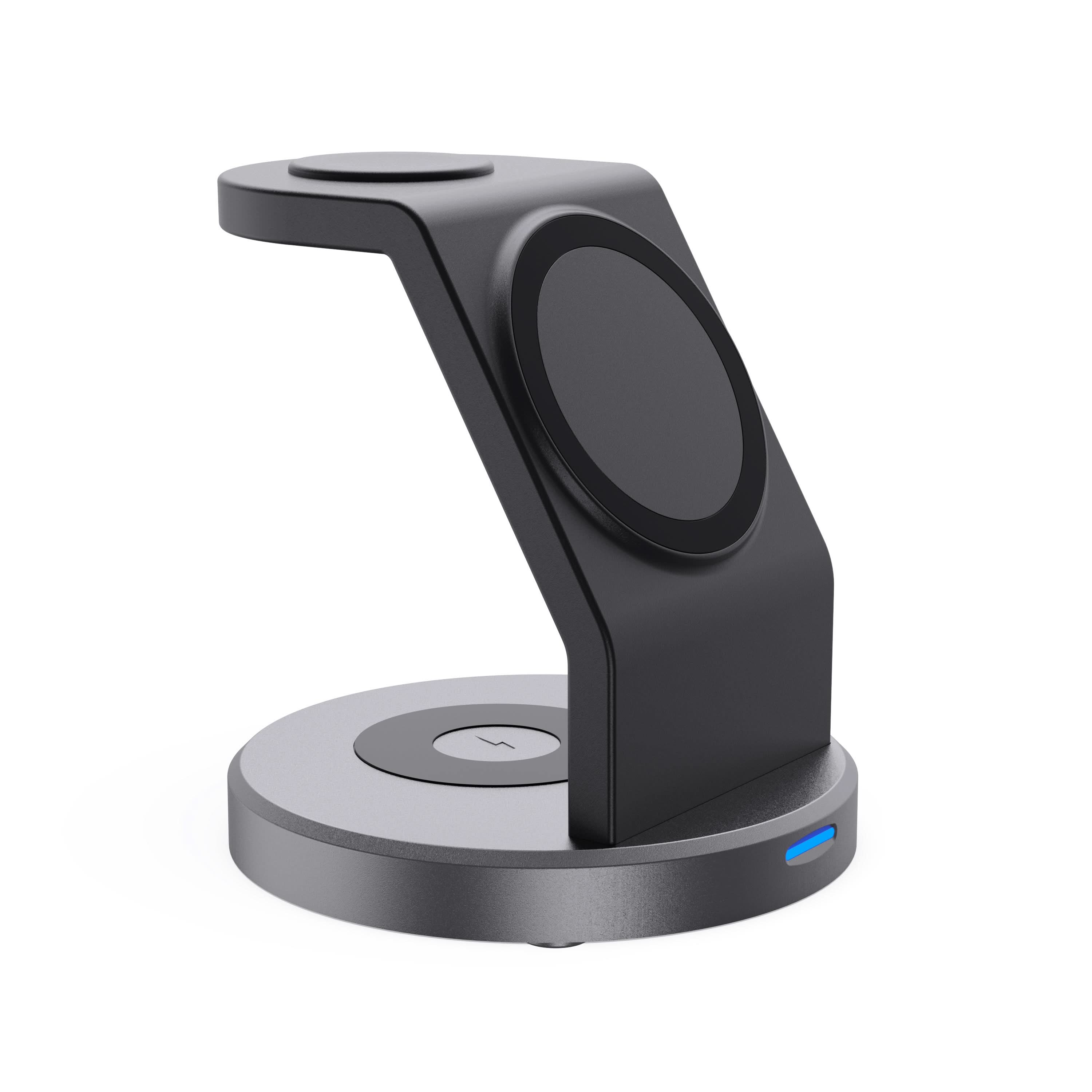 15W Magnetic 3-in-1 Wireless Charging Station for iPhone, AirPods & iWatch