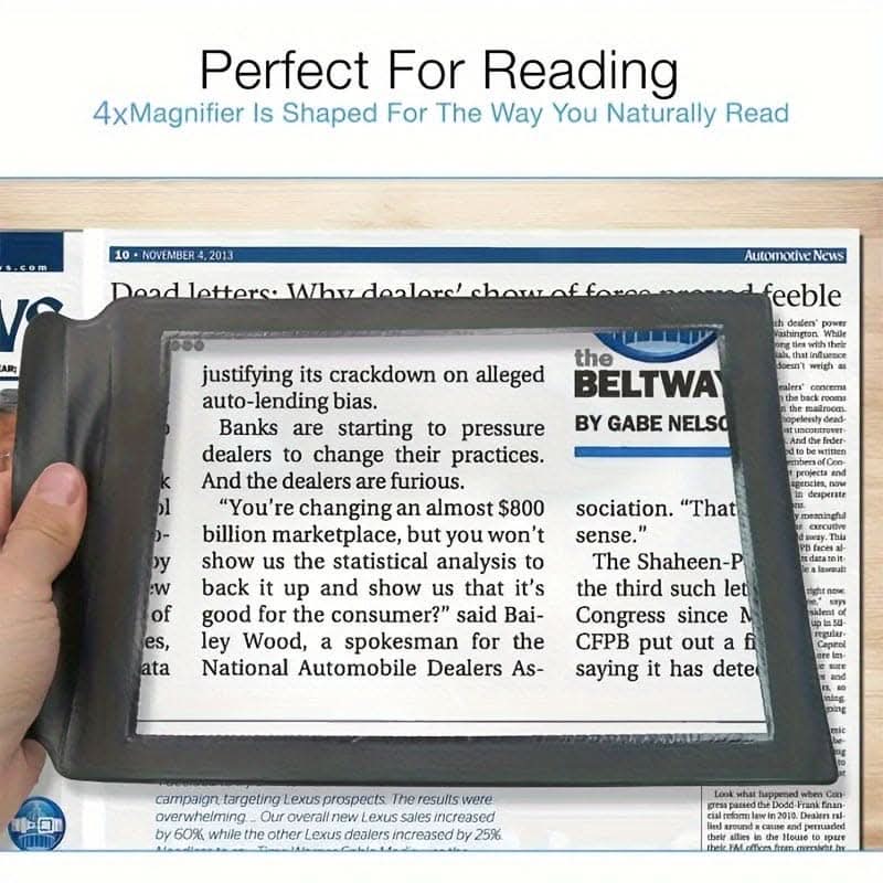 3X Large Handheld Magnifying Glass for Reading