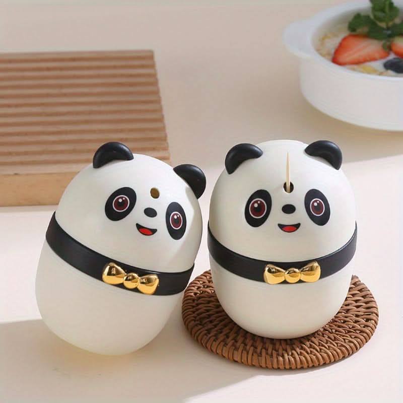 Cute Panda Toothpick Holder – Automatic Pop-Up Dispenser