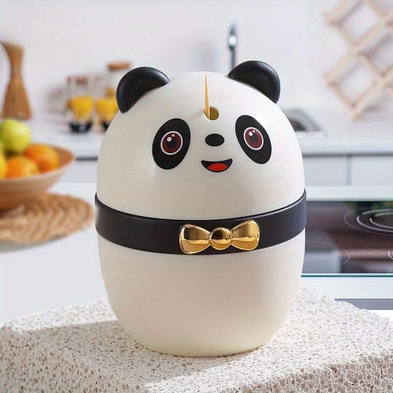 Cute Panda Toothpick Holder – Automatic Pop-Up Dispenser