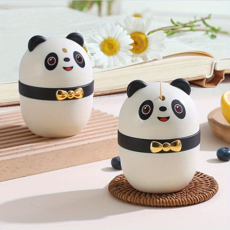 Cute Panda Toothpick Holder – Automatic Pop-Up Dispenser