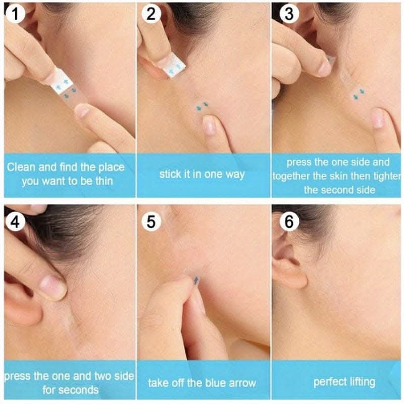 Invisible Instant Face Lift Tape, 12 pcs-Pack