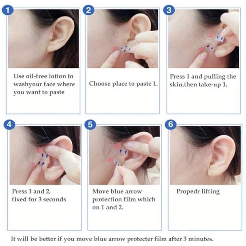 Invisible Instant Face Lift Tape, 12 pcs-Pack