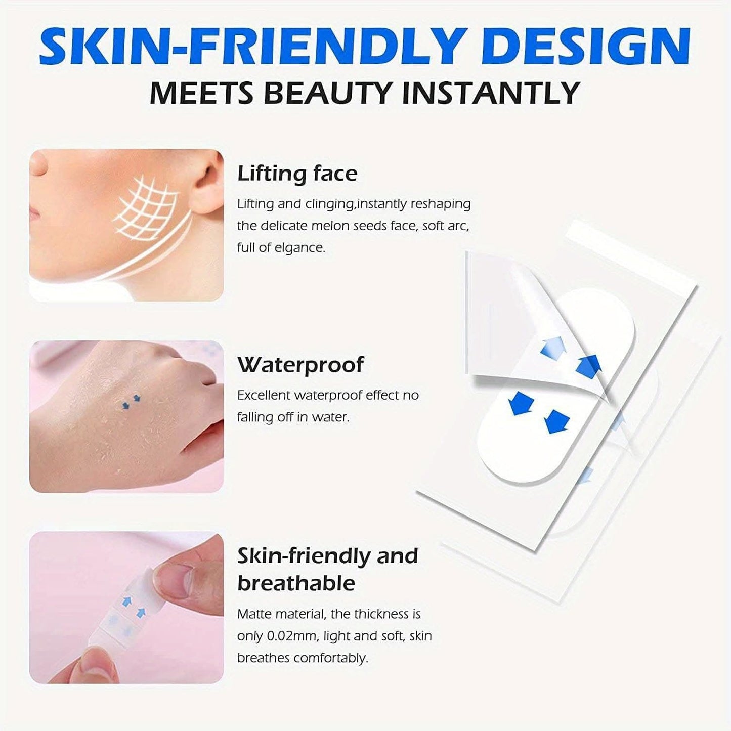 Invisible Instant Face Lift Tape, 12 pcs-Pack