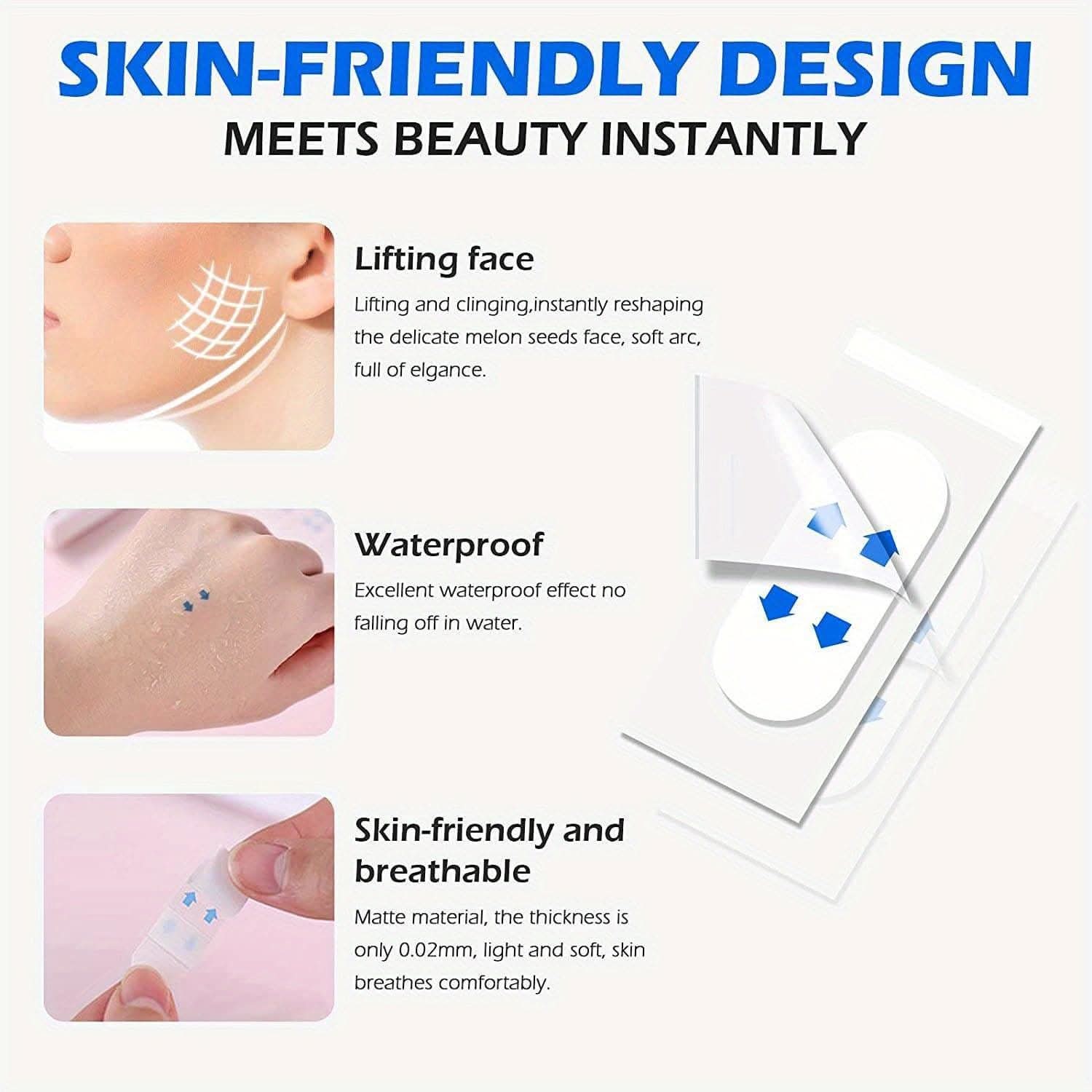 Invisible Instant Face Lift Tape, 12 pcs-Pack