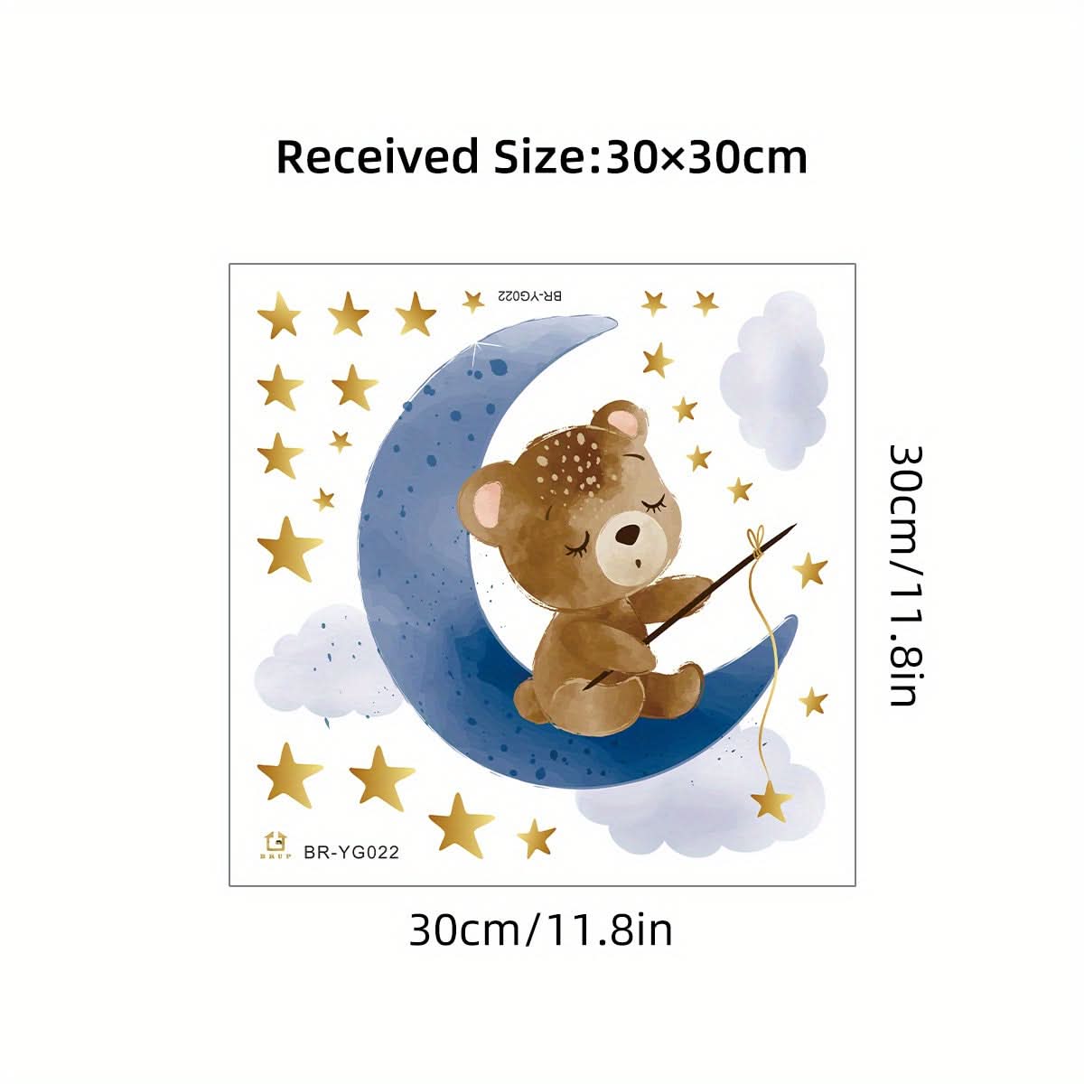 Cartoon Teddy Bear Glow Wall Stickers