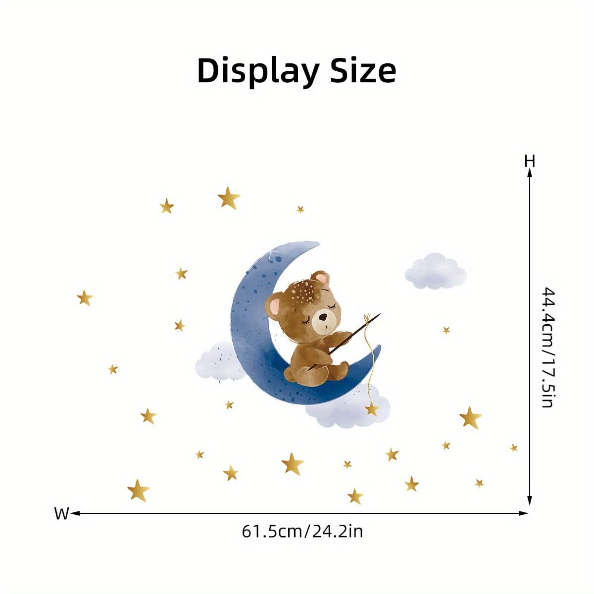 Cartoon Teddy Bear Glow Wall Stickers