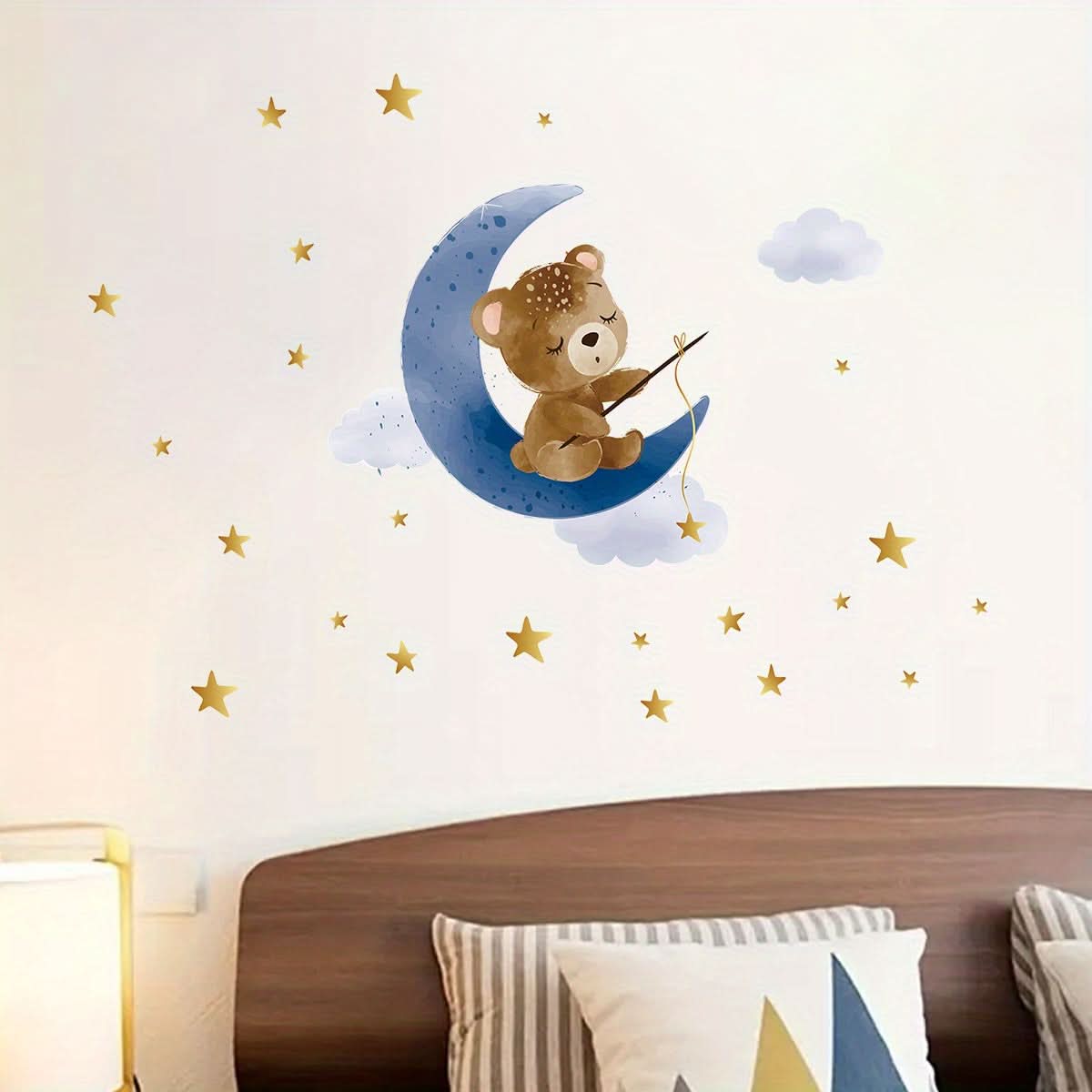 Cartoon Teddy Bear Glow Wall Stickers