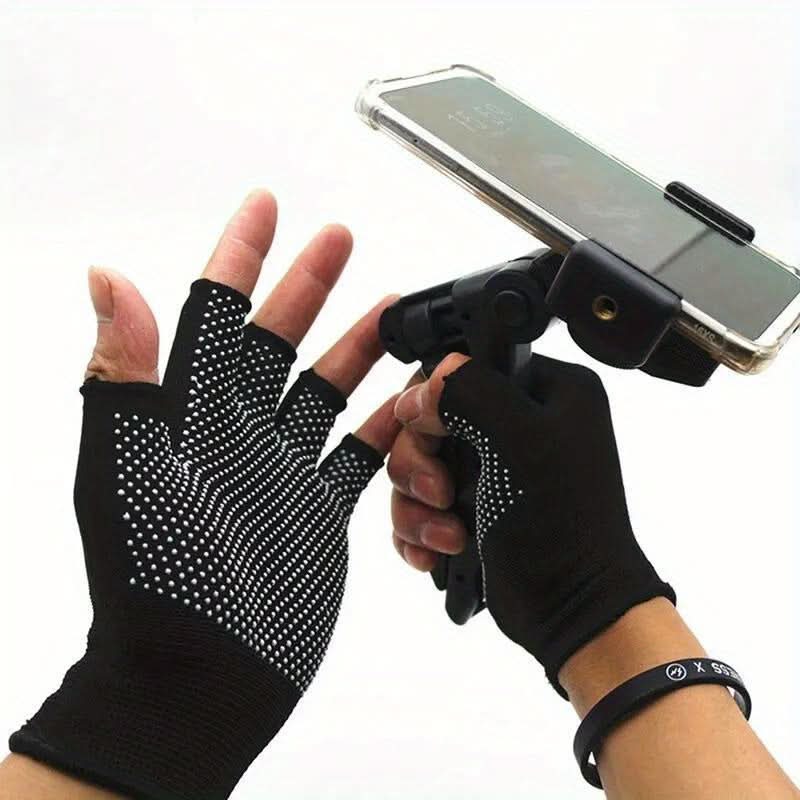 Breathable Half Finger Workout Gloves, Non-Slip Grip