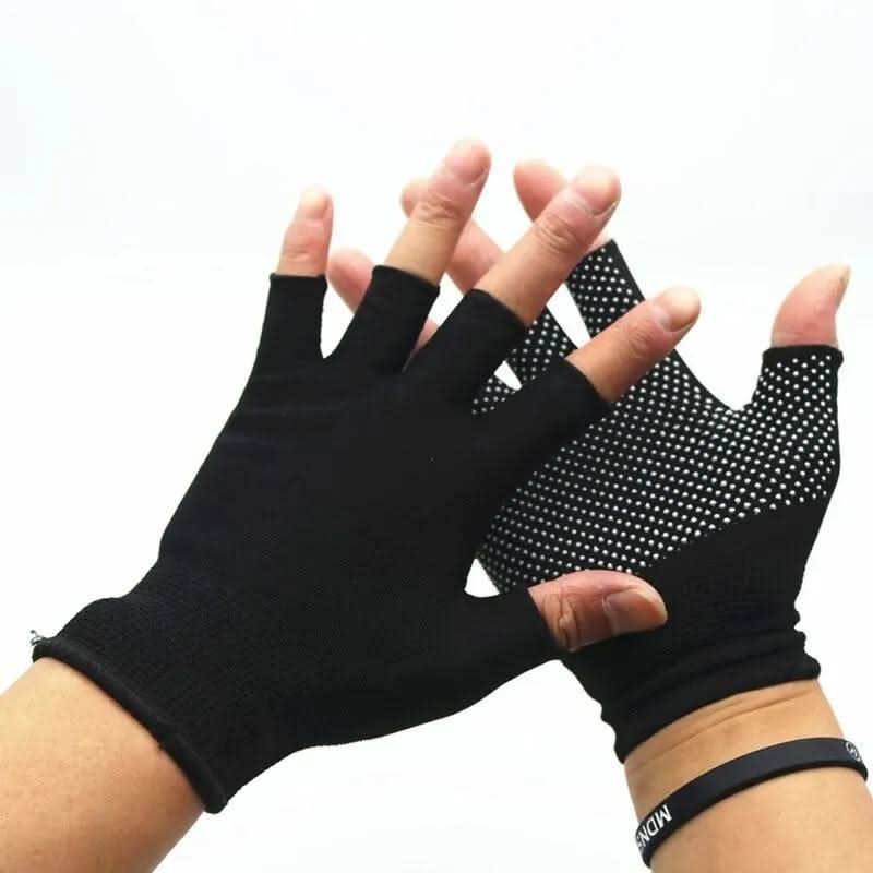 Breathable Half Finger Workout Gloves, Non-Slip Grip