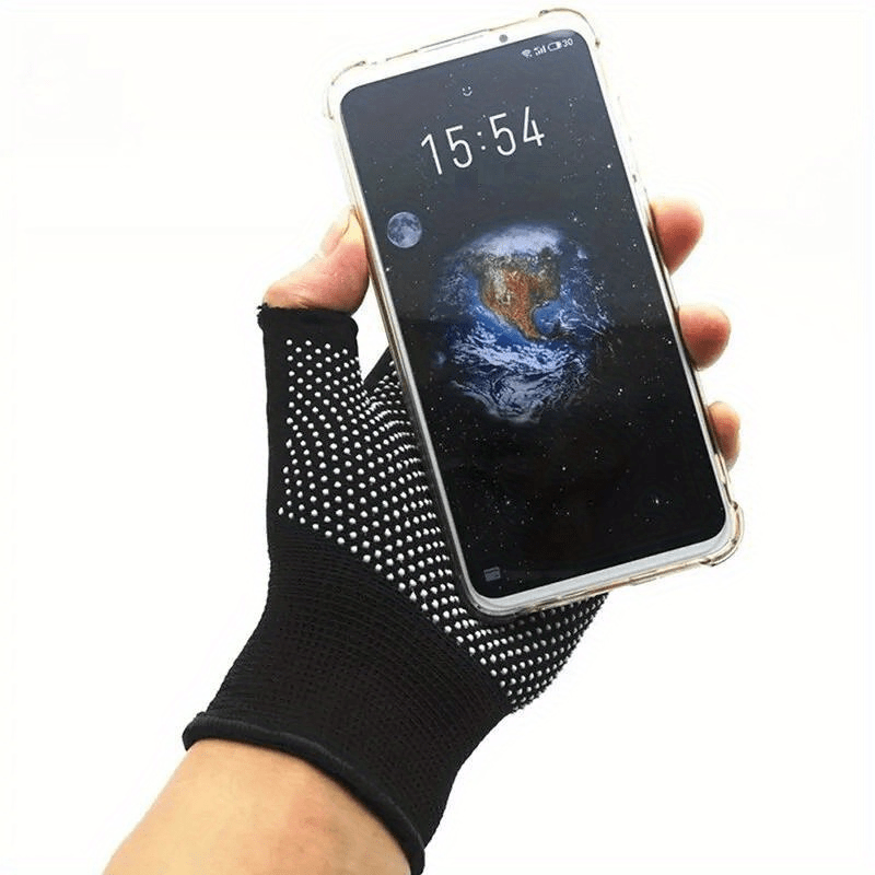 Breathable Half Finger Workout Gloves, Non-Slip Grip