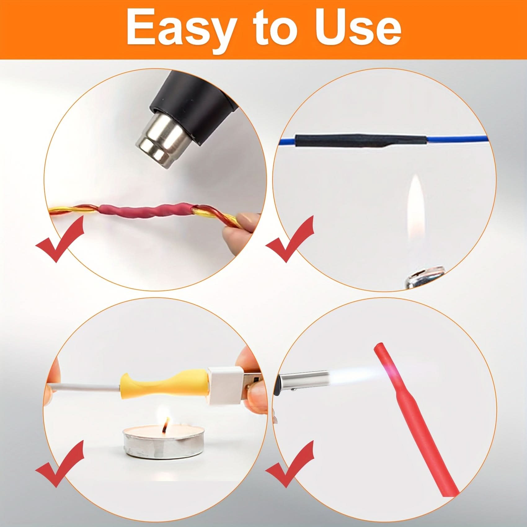 580-Piece Heat Shrink Tubing Kit, Assorted Sizes
