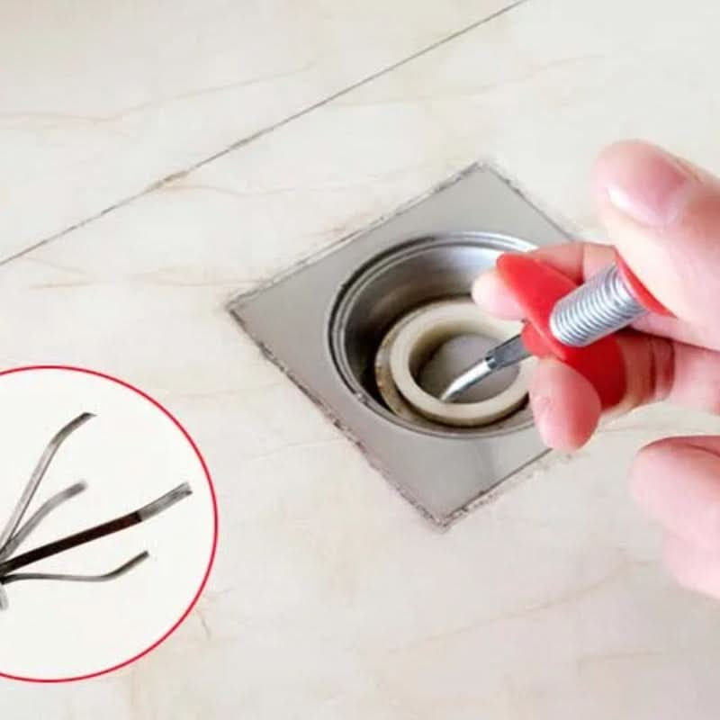 Metal Spring Pipe Dredging Tool - Drain Snake Cleaner Stick for Kitchen Sink