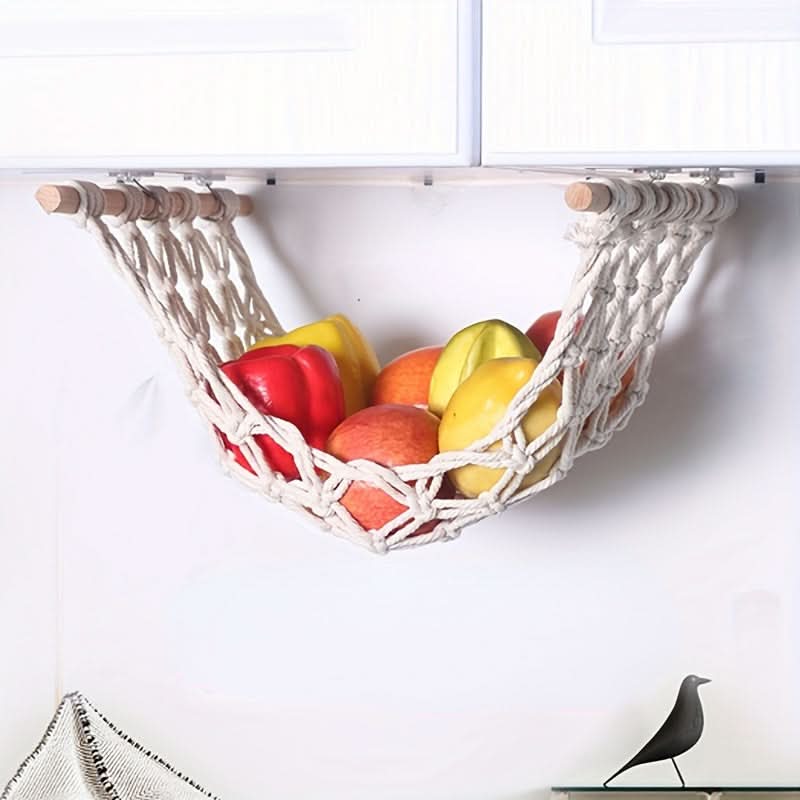 Macrame Fruit Hammock for Kitchen Storage