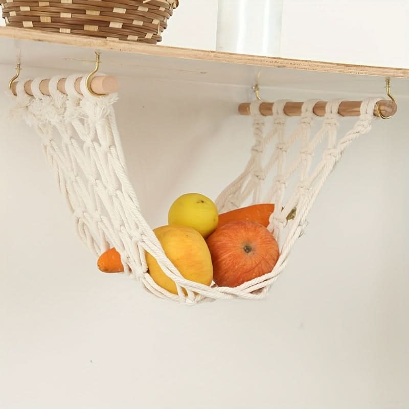 Macrame Fruit Hammock for Kitchen Storage