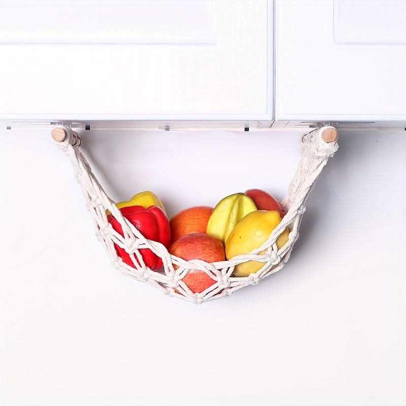Macrame Fruit Hammock for Kitchen Storage
