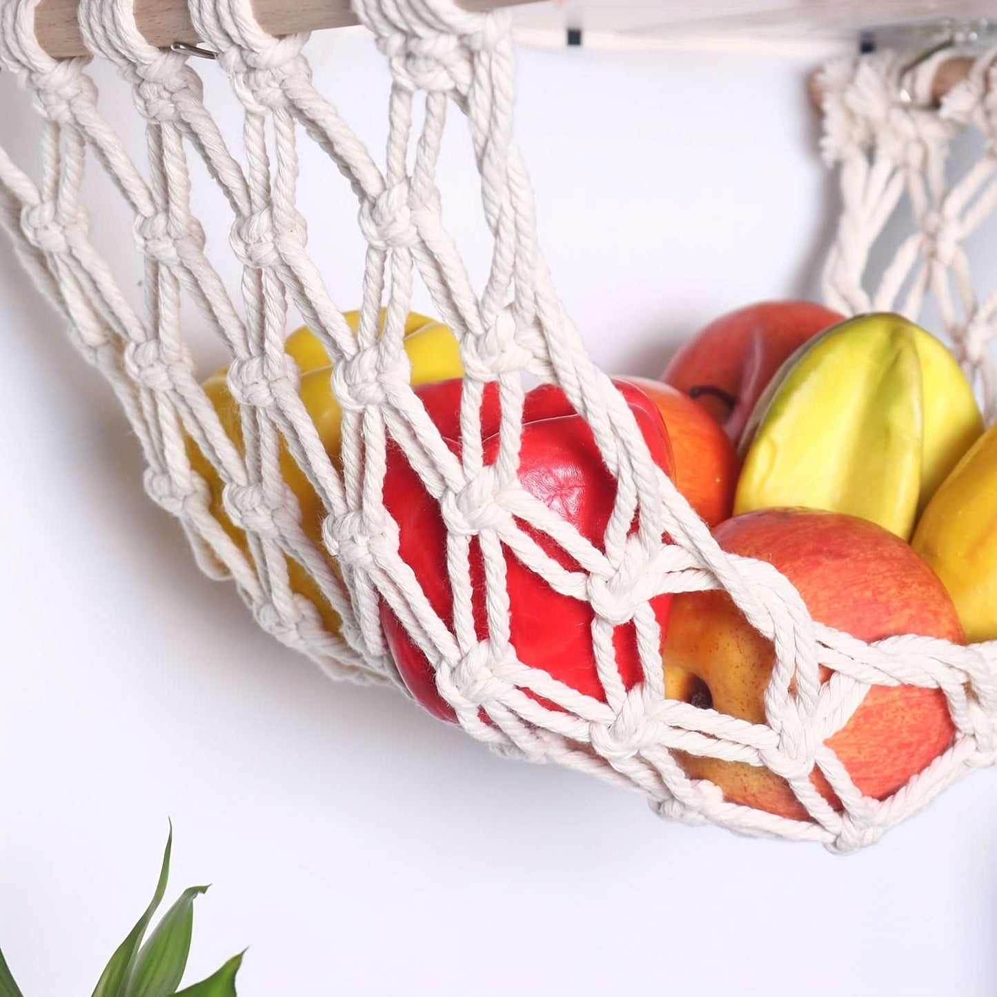 Macrame Fruit Hammock for Kitchen Storage