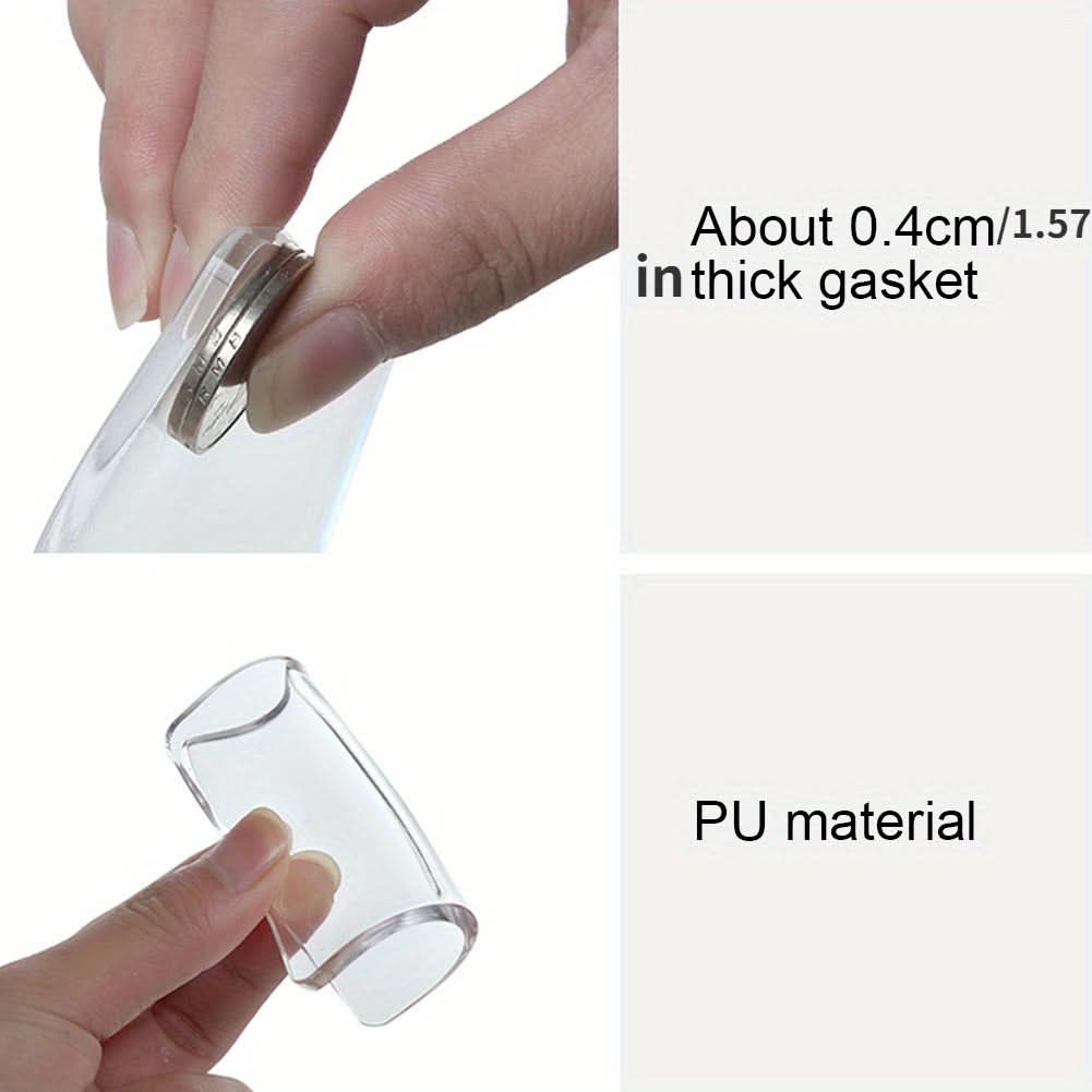 8pcs Transparent Silicone Furniture Pads - Shock-Absorbing