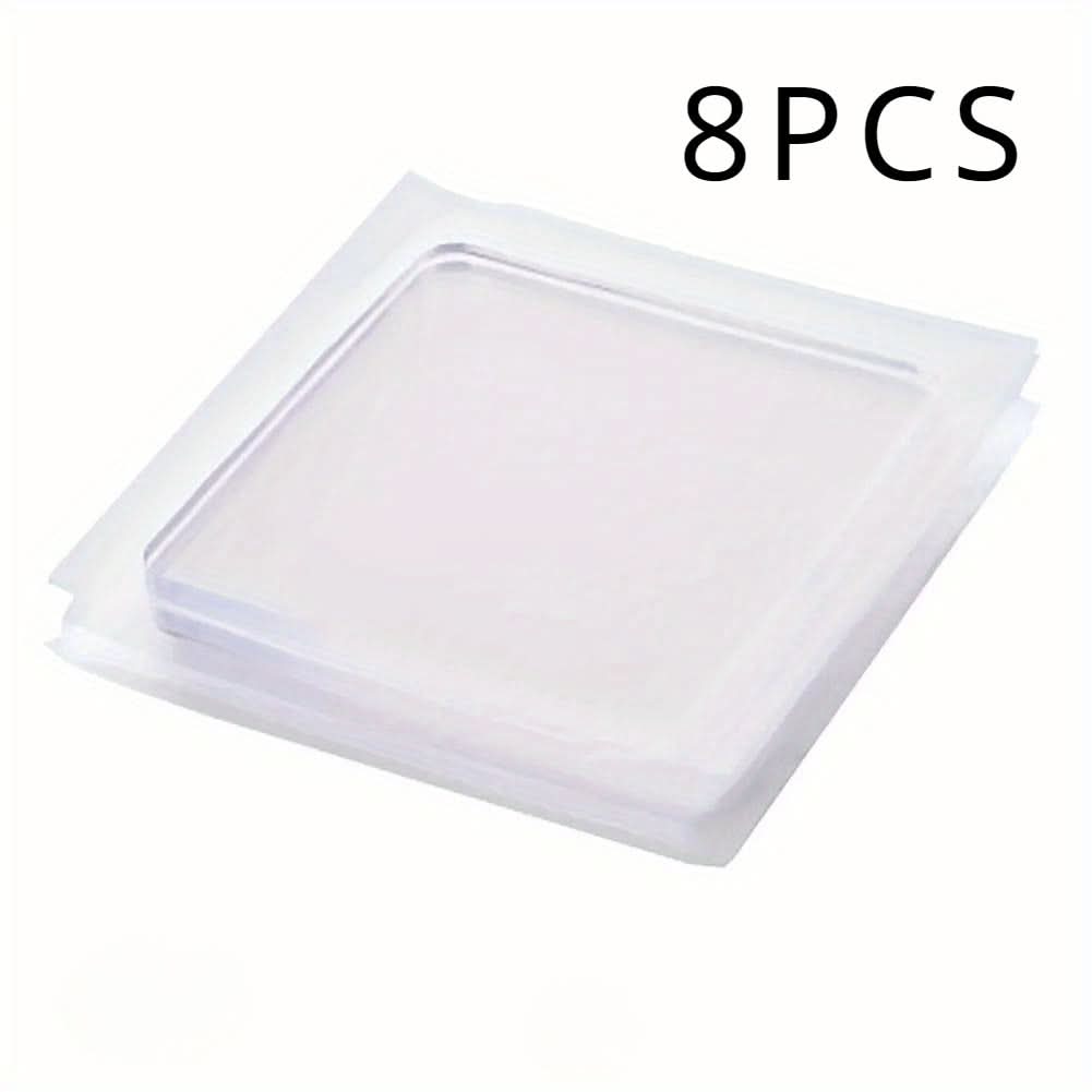8pcs Transparent Silicone Furniture Pads - Shock-Absorbing