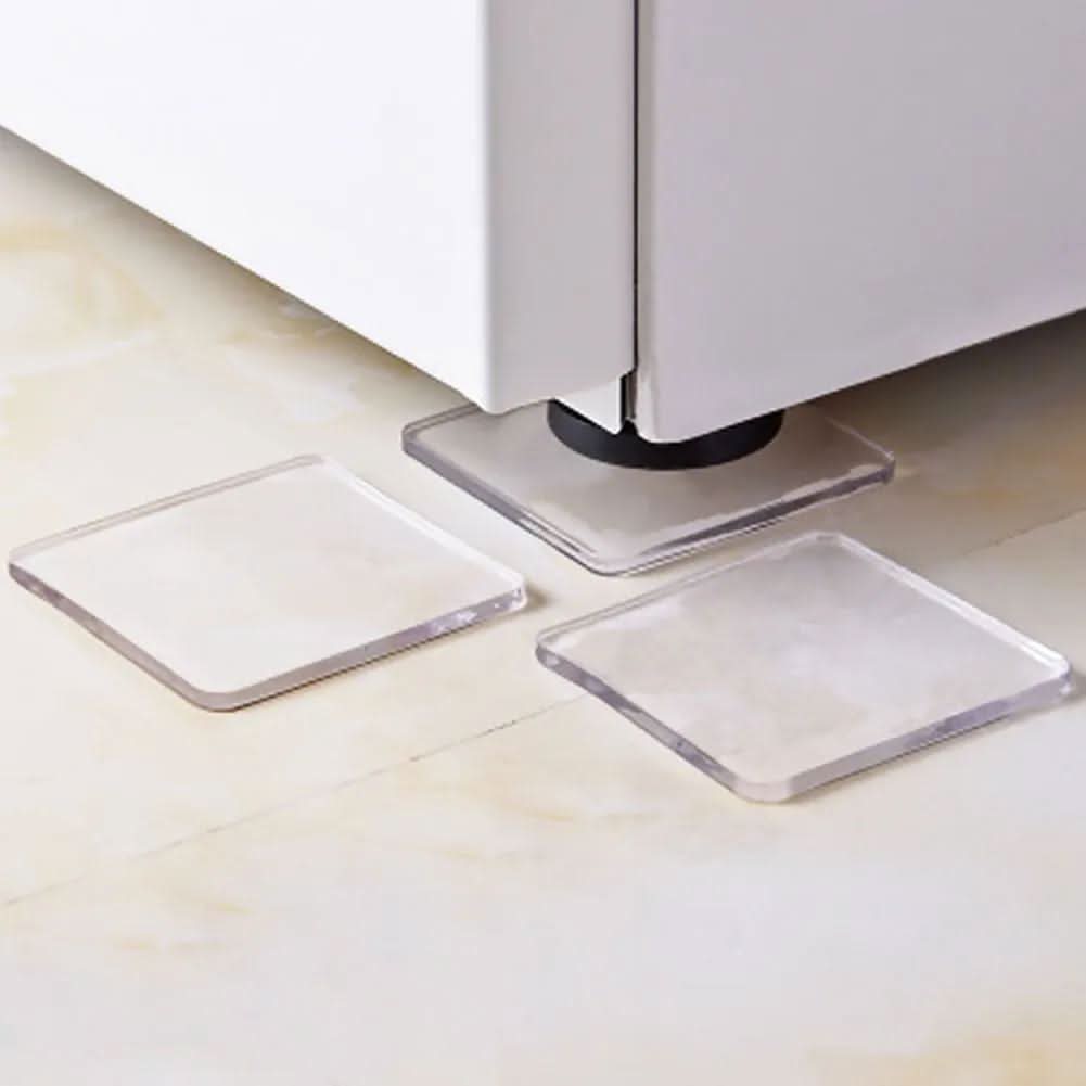 8pcs Transparent Silicone Furniture Pads - Shock-Absorbing