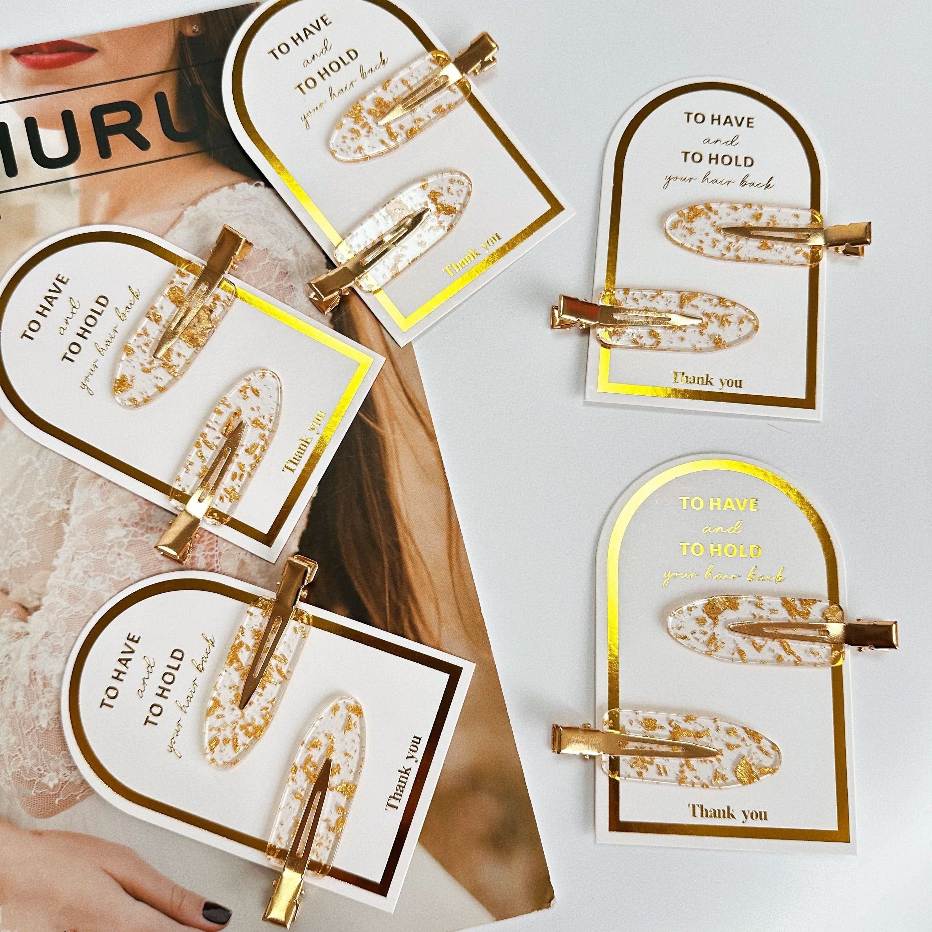 10-Pack Gold/Silver Bridesmaid Hair Clips