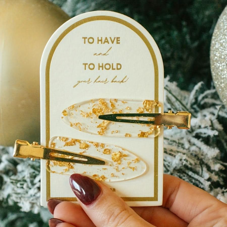 10-Pack Gold/Silver Bridesmaid Hair Clips