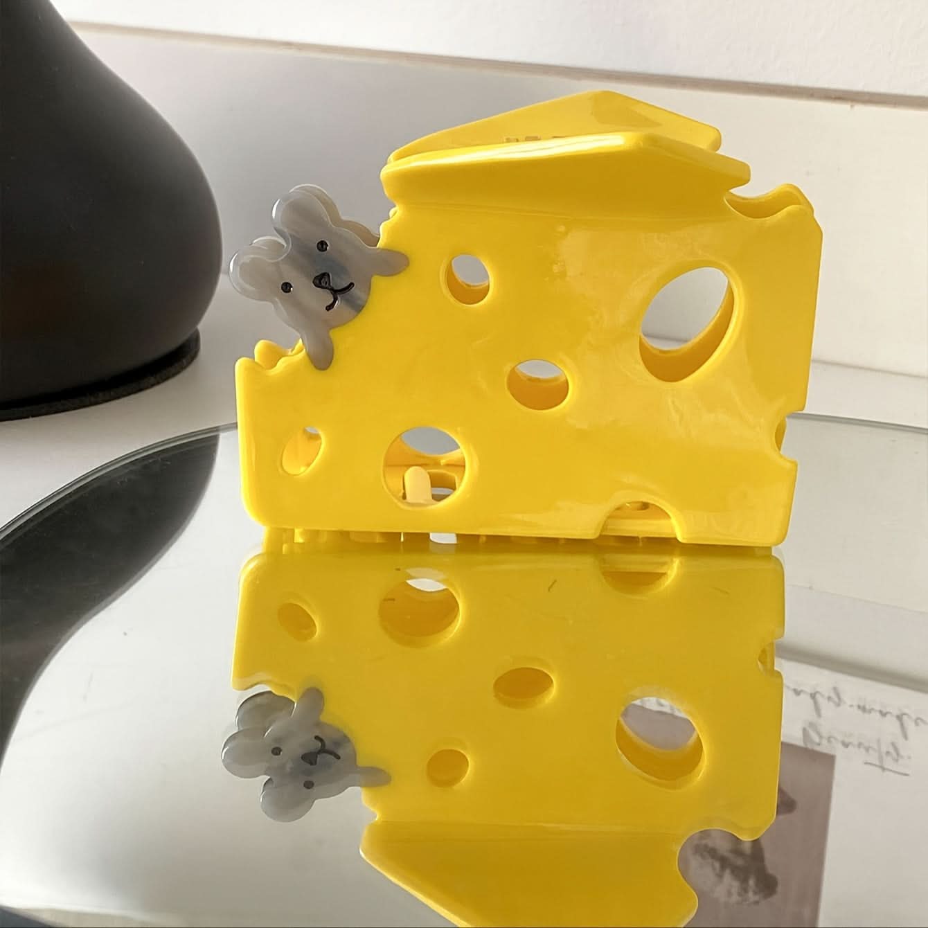 Minimalist Cheese Shaped PVC Hair Claw