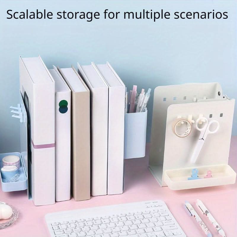 Adjustable Metal Desk Organizer File Rack