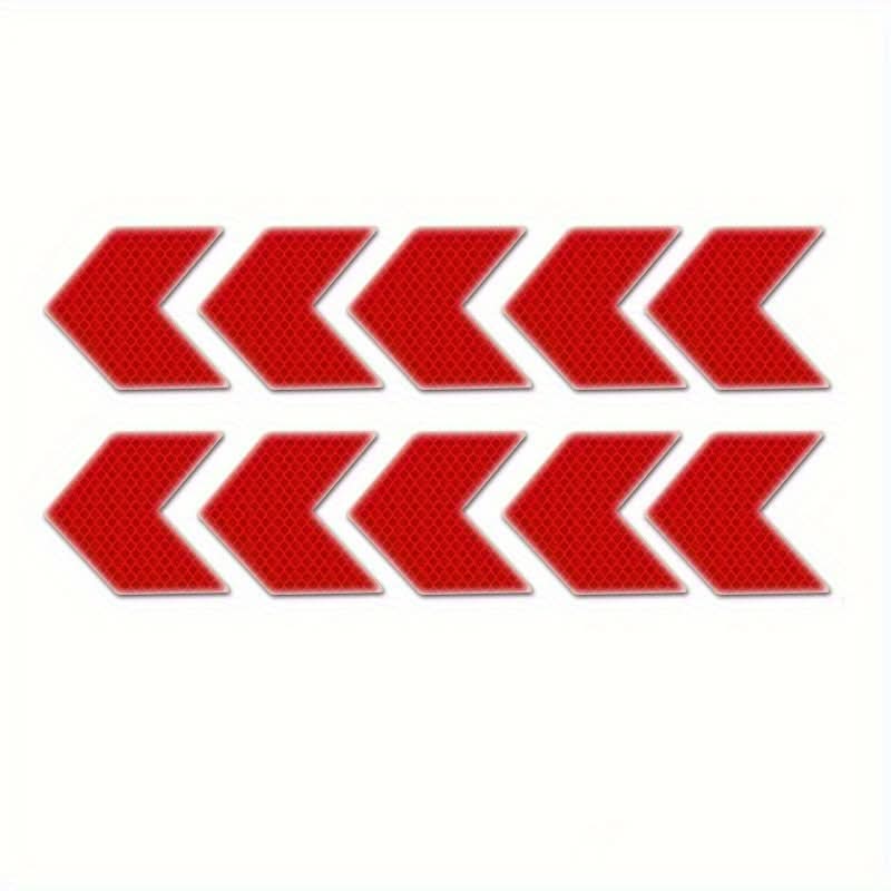 10pcs Reflective Arrow Stickers – Self-Adhesive Glow-in-the-Dark Safety Decals