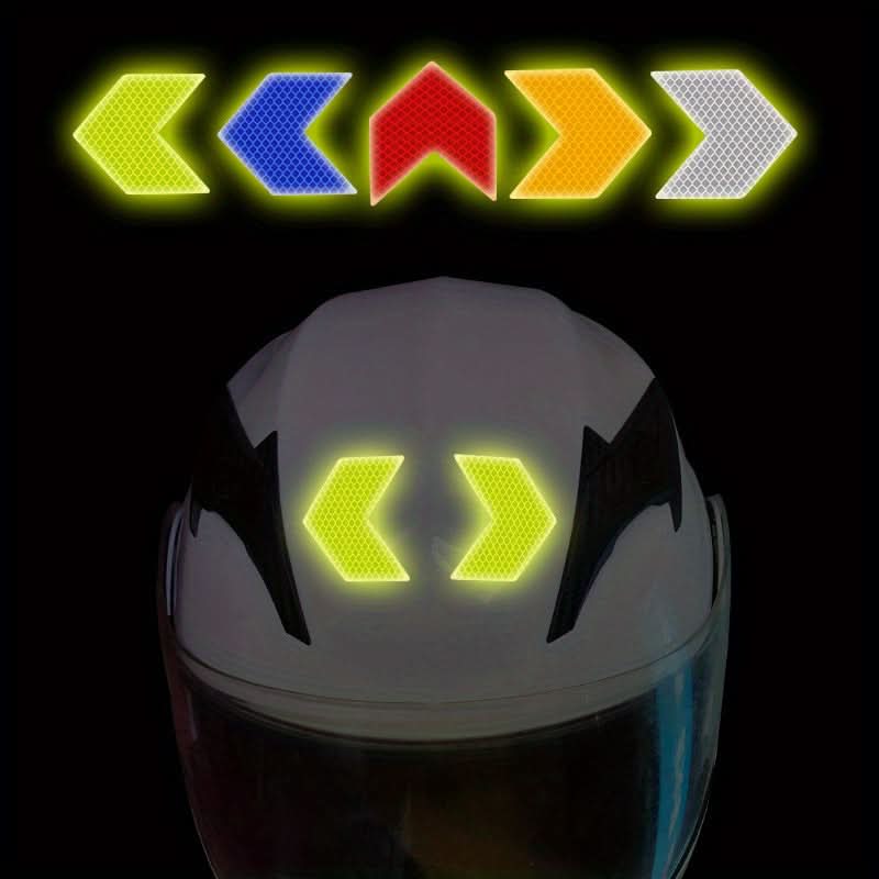 10pcs Reflective Arrow Stickers – Self-Adhesive Glow-in-the-Dark Safety Decals