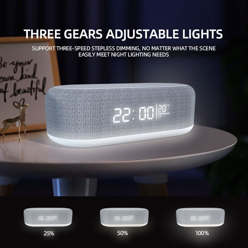 Wireless Charger Alarm Clock with Phone Dock & LED Display