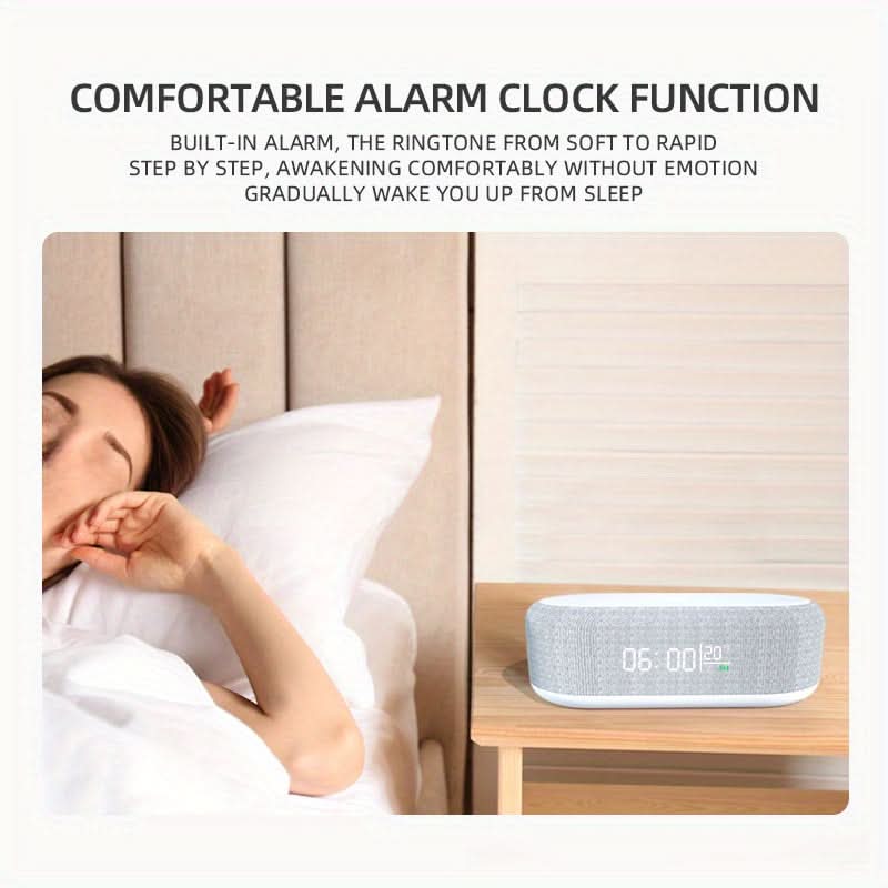 Wireless Charger Alarm Clock with Phone Dock & LED Display