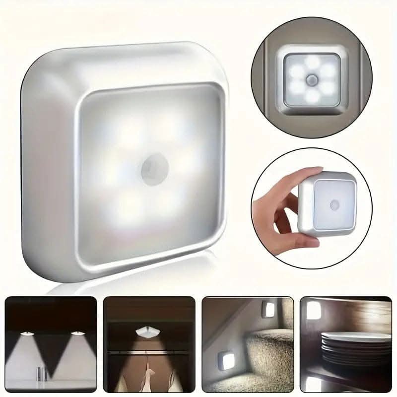 6-LED Motion Sensor Stair Wall Light – Battery-Powered Convenience