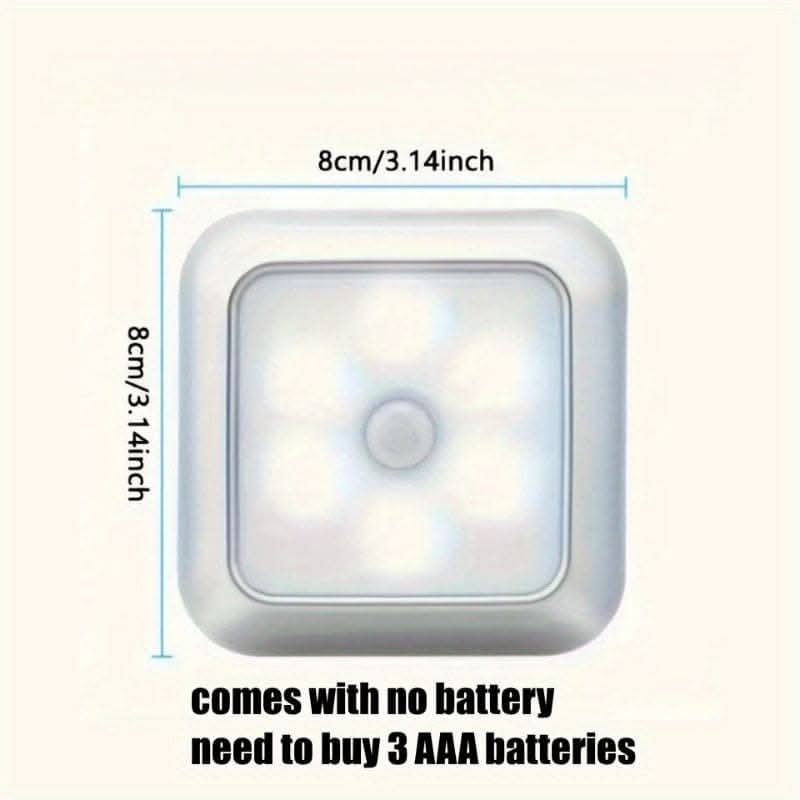 6-LED Motion Sensor Stair Wall Light – Battery-Powered Convenience