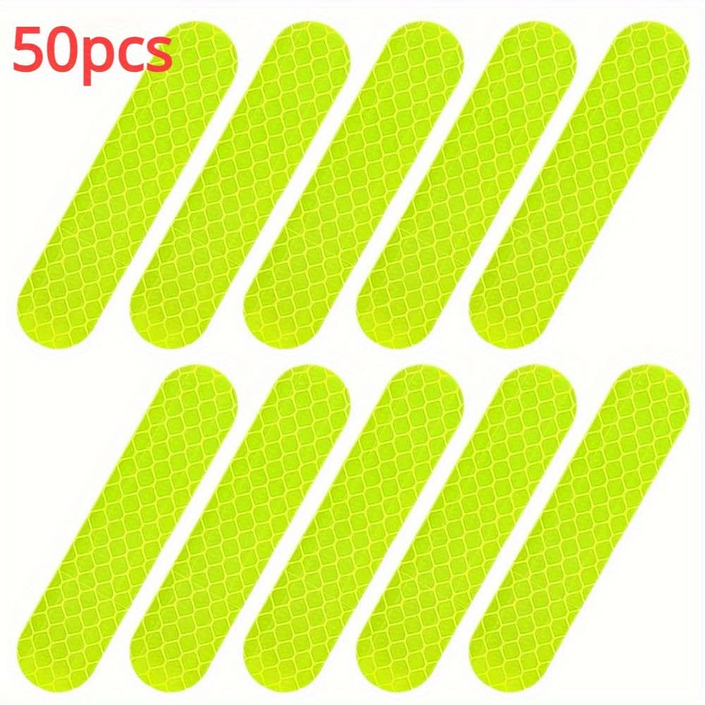 Universal Reflective Safety Stickers – PVC Warning Decals for Cars, Motorcycles & Helmets