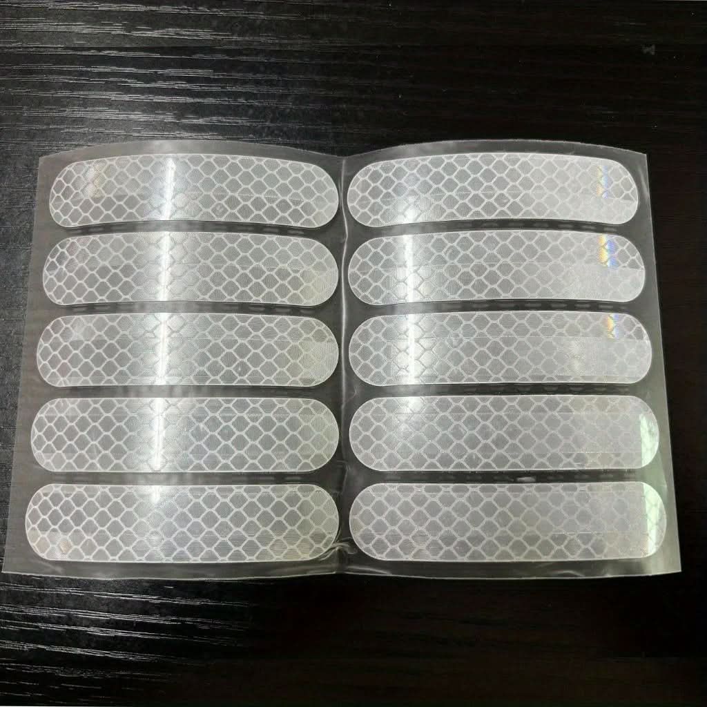 Universal Reflective Safety Stickers – PVC Warning Decals for Cars, Motorcycles & Helmets