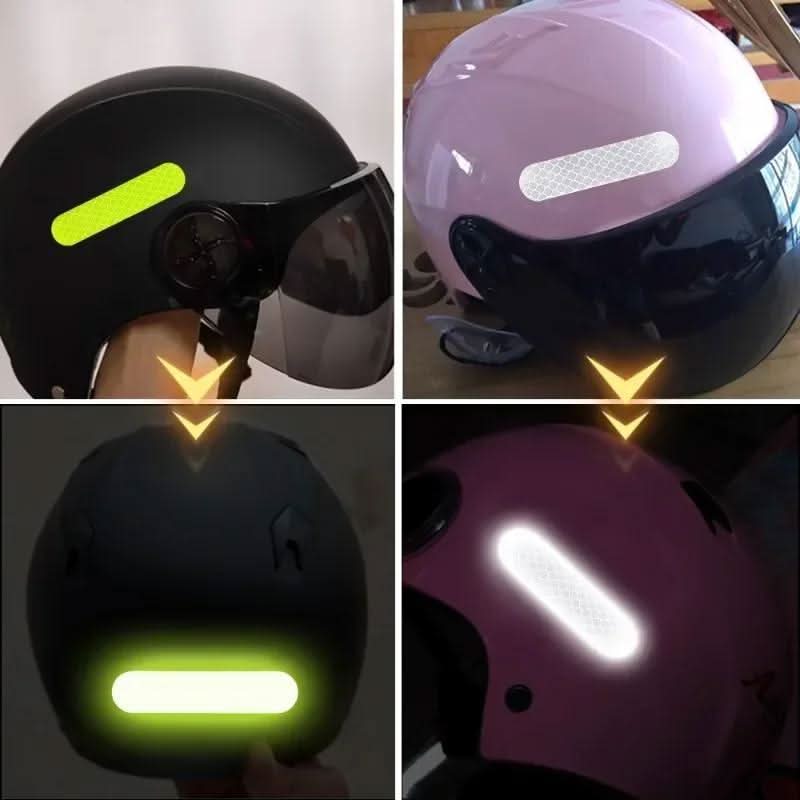 Universal Reflective Safety Stickers – PVC Warning Decals for Cars, Motorcycles & Helmets