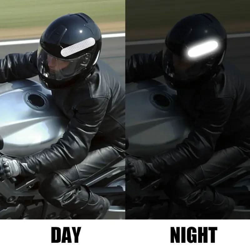 Universal Reflective Safety Stickers – PVC Warning Decals for Cars, Motorcycles & Helmets