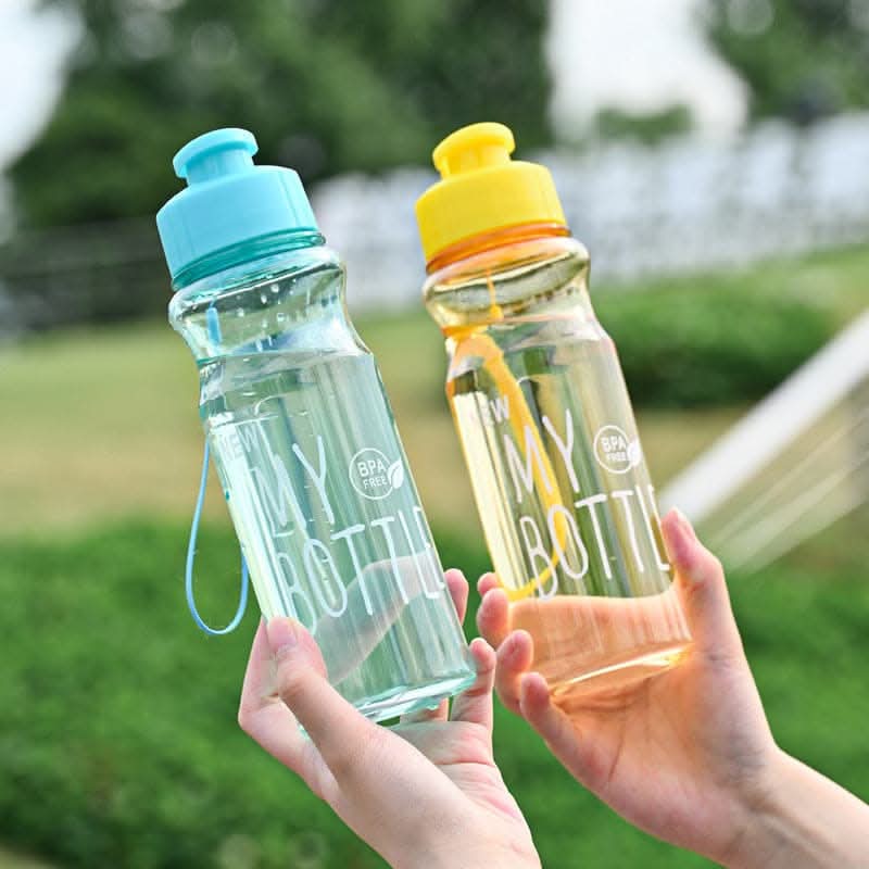 Portable 18.6oz PET Water Bottle with Press Flip Cover