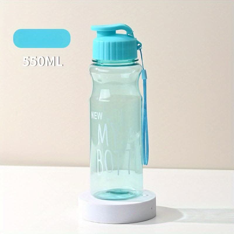 Portable 18.6oz PET Water Bottle with Press Flip Cover