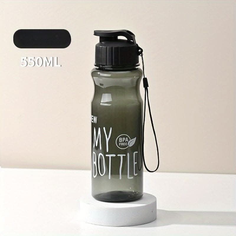 Portable 18.6oz PET Water Bottle with Press Flip Cover