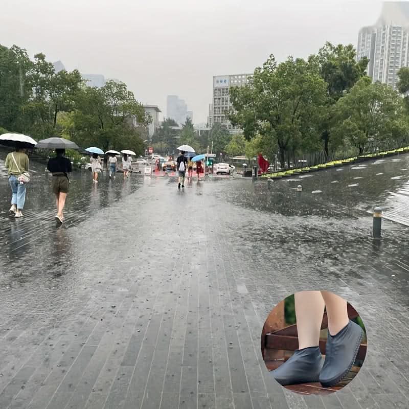 Waterproof Reusable Latex Rain Boot Covers – 3 Pairs